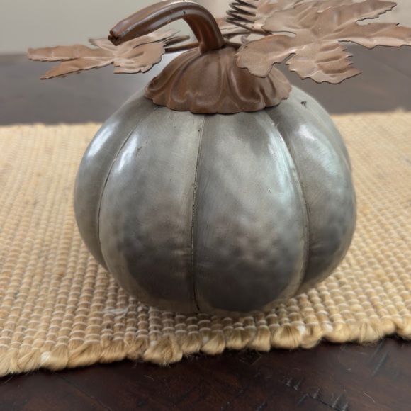 Galvanized metal pumpkin fall home decor Decorations accent - Picture 5 of 5
